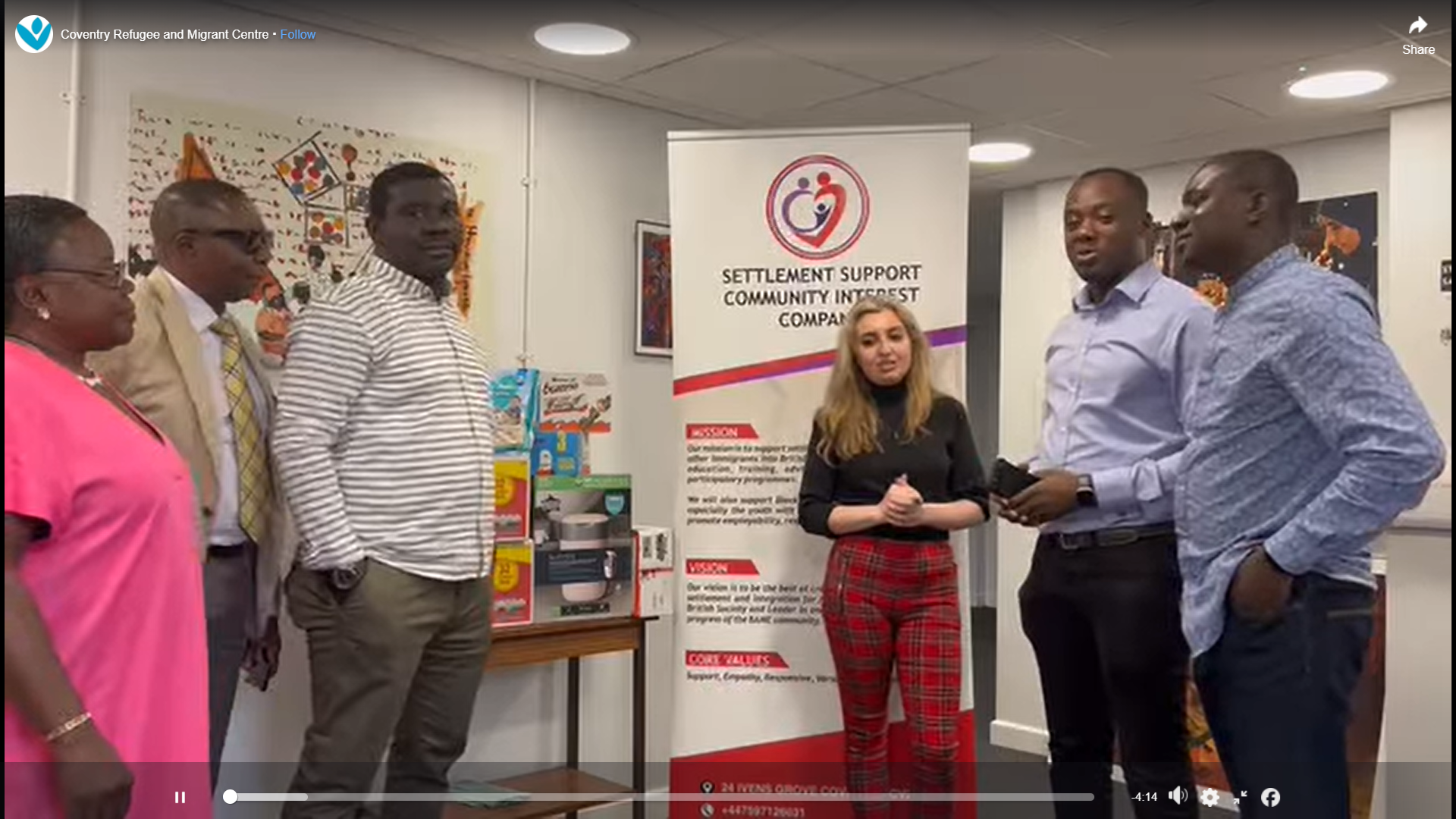 Donation at Coventry Refugee and Migrant Centre